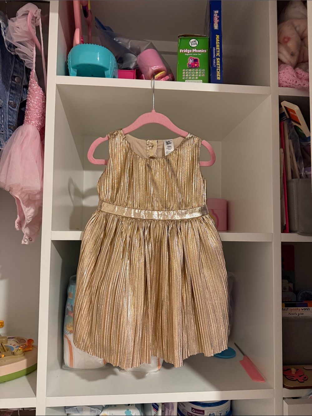 Gold Party Dress - Gold 18 months